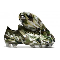 adidas Predator Edge.1 FG Low Cut Crystal Focus Oliva Plateado Metálico Magic Lima