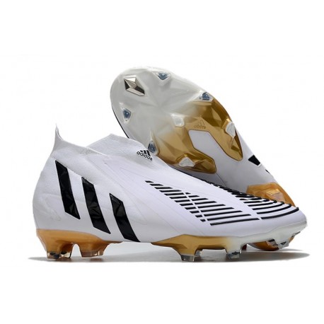 Zapatillas adidas Predator Edge+ FG Blanco Negro Oro