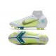 Nike Mercurial Superfly 8 Elite FG Blanco Azul Amarillo