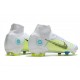 Nike Mercurial Superfly 8 Elite FG Blanco Azul Amarillo