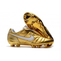 Bota de fútbol Nike Tiempo Legend R10 Elite FG - Oro Blanco