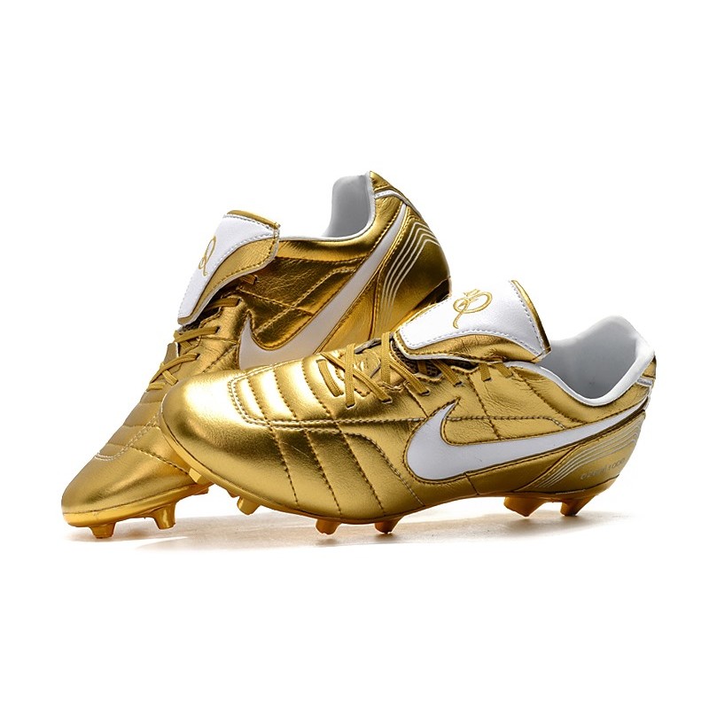 Respectivamente Manifiesto Sermón Bota de fútbol Nike Tiempo Legend R10 Elite FG - Oro Blanco