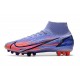 Nike Mercurial Superfly 8 Elite AG-Pro Mbappe Lila Claro Plateado Metalizado