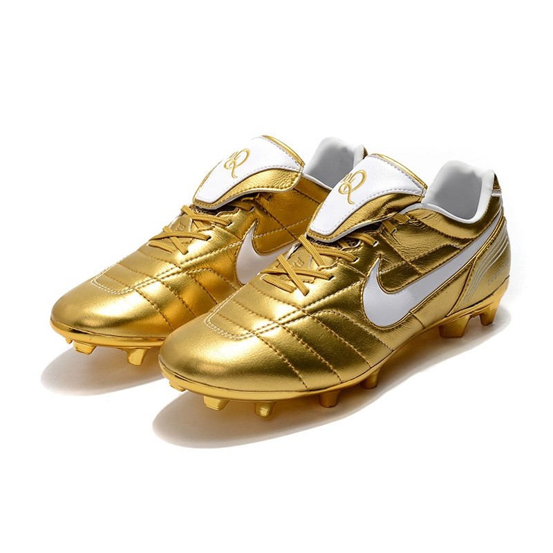 Bota de fútbol Nike Tiempo Legend R10 FG - Oro Blanco