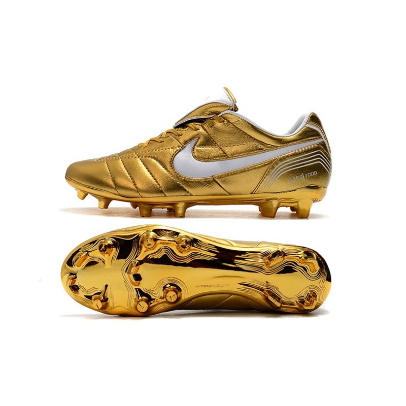 Respectivamente Manifiesto Sermón Bota de fútbol Nike Tiempo Legend R10 Elite FG - Oro Blanco