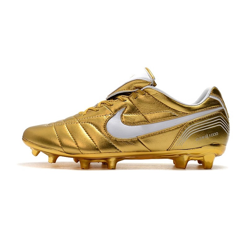 Respectivamente Manifiesto Sermón Bota de fútbol Nike Tiempo Legend R10 Elite FG - Oro Blanco