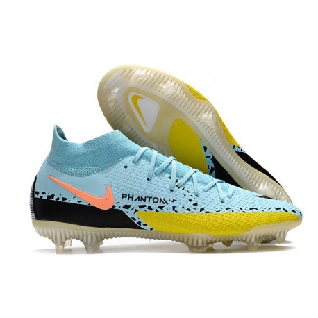 Botas Nike Phantom GT2 Elite DF FG Hielo Glaciar Negro Amarillo Strike