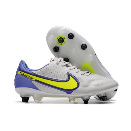 Nike Tiempo Legend IX Elite SG Pro AC Hombre Gris Niebla Volt Zafiro