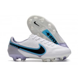 Bota Nike Tiempo Legend IX Elite FG Blanco Negro Azul