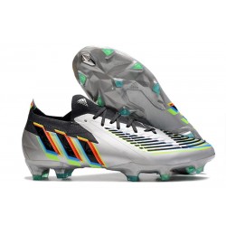 adidas Predator Edge.1 FG Low Plateado Metálico Negro Amarillo Solar