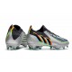 adidas Predator Edge.1 FG Low Plateado Metálico Negro Amarillo Solar