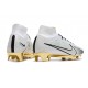 Nuevo Nike Zoom Mercurial Superfly 9 Elite FG Blanco Oro Negro