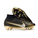 Nuevo Nike Zoom Mercurial Superfly 9 Elite FG Negro Oro Blanco