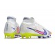 Nike Air Zoom Mercurial Superfly IX Elite FG Blanco Rosa Volt