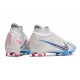 Nike Air Zoom Mercurial Superfly IX Elite FG Blanco Azul