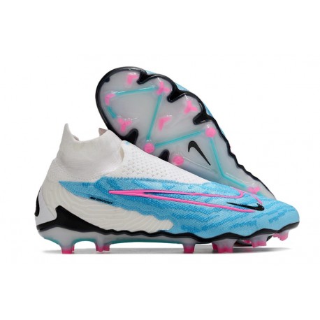 Zapatos de Fútbol Nike Phantom Gx Elite Df Fg Azul Báltico Rosa Blast Blanco Láser Azul