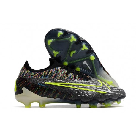 Botas Nike Phantom Gx Elite Fg Negro Voltio Blanco Azul Glow