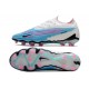 Botas Nike Phantom Gx Elite Fg Azul Báltico Rosa Blast Blanco Láser Azul