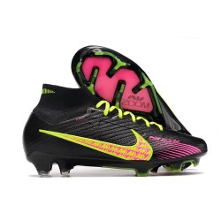 Nike Air Zoom Mercurial Superfly IX Elite FG Negro Rosa Amarillo