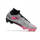 Nike Air Zoom Mercurial Superfly IX Elite FG Plateado Metalizado Rosa Negro