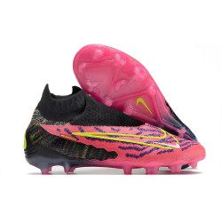 Botas Nike Phantom Gripknit Gx Elite Df Fg Rosa Negro