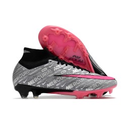 Nike Air Zoom Mercurial Superfly 9 Elite AG Plateado Metalizado Rosa Negro