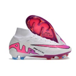 Nike Zoom Mercurial Superfly 9 Elite FG Blanco Rosa Azul