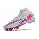 Nike Zoom Mercurial Superfly 9 Elite FG Blanco Rosa Azul