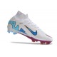 Nike Zoom Mercurial Superfly 9 Elite FG Blanco Rosa Azul