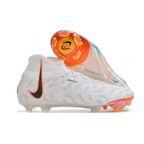 Botas de Futbol Nike Phantom Luna Elite FG Blanco Negro Total Naranja