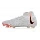 Botas de Futbol Nike Phantom Luna Elite FG Blanco Negro Total Naranja