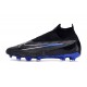 Botas Nike Phantom Gripknit Gx Elite Df Fg Negro Cromo Hyper Royal