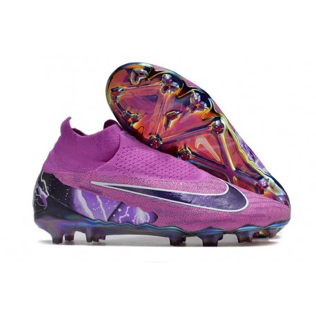 Botas Nike Phantom Gripknit Gx Elite Df Fg Violeta Negro