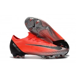 Nuevos Botas Ronaldo Nike Mercurial Vapor XII Elite FG - Rojo Negro