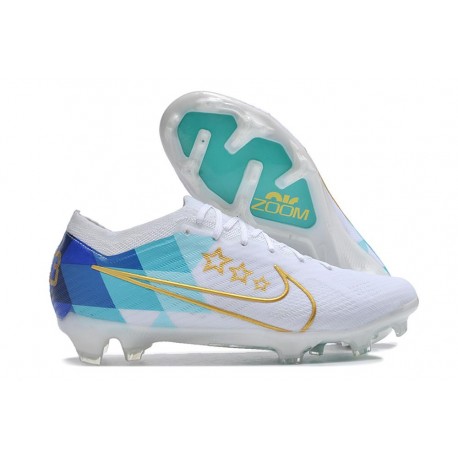 Nike Zoom Mercurial Vapor XV Elite FG Blanco Azul Oro