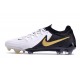 Zapatos Nike Phantom Luna II Elite L FG Blanco Negro Mtlc Dorado Moneda