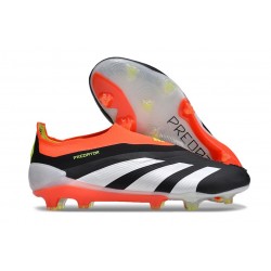 adidas Botas Futbol Predator Elite Laceless FG Negro Blanco Rojo