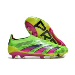 adidas Botas Futbol Predator Elite Laceless FG Team Verde Solar Team Shock Amarillo Limón Lúcido