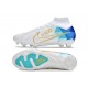 Nike Zoom Mercurial Superfly 9 Elite FG Blanco Azul Oro