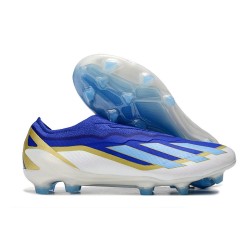 Adidas X Crazyfast.1 Sin Cordones FG Messi Lucid Azul Azul Burst Blanco