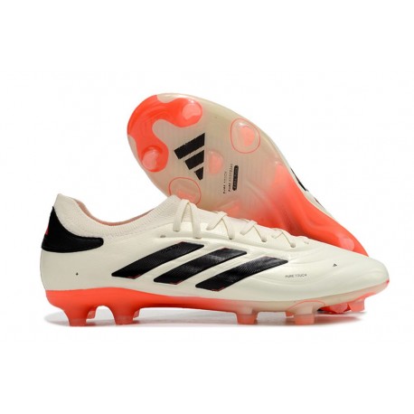 adidas Copa Pure II + FG Bota Marfil Negro Rojo