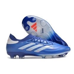 adidas Copa Pure II + FG Bota Lucid Azul Blanco Solar Rojo