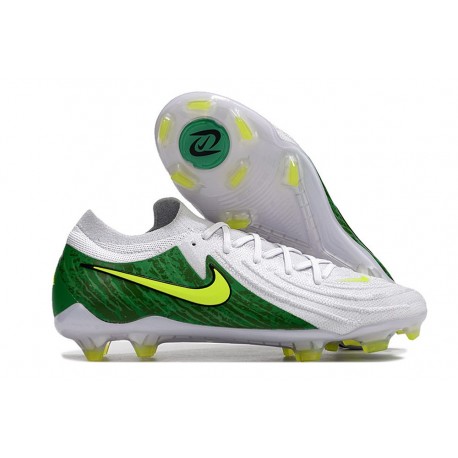 Zapatos Nike Phantom Luna II Elite L FG Blanco Verde Amarillo