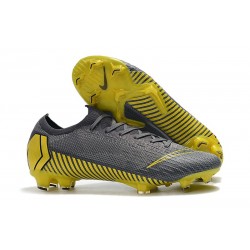 Nike Mercurial Vapor 12 Elite FG Botas Hombre Gris Amarillo