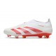 adidas Botas Futbol Predator Elite Laceless FG Blanco Rojo