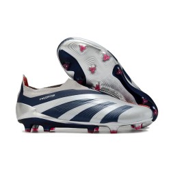 adidas Botas Futbol Predator Elite Laceless FG Argento Negro Rojo