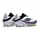 Zapatillas Adidas F50+ Laceless FG X Messi Ftwr Blanco Negro Morado Unity