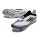 Zapatillas Adidas F50+ Laceless FG X Messi Ftwr Blanco Negro Morado Unity