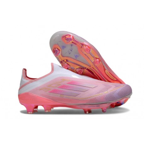 Zapatillas Adidas F50+ Laceless FG Rosa Blanco