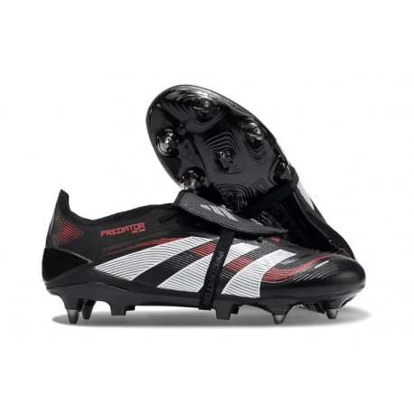 Adidas Predator Elite Foldover Tongue FG Negro Gris Four Rojo Lúcido